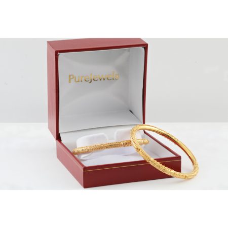 22ct Gold Ladies Bangle | Jali Collection | Size 2.6