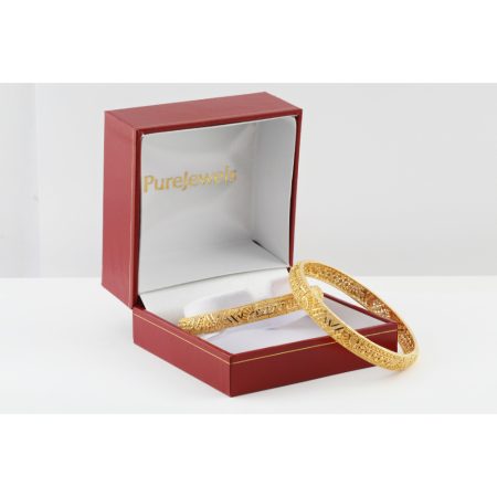 22ct Gold Filigree Bangle | Jali Collection | Size 2.7
