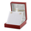 22ct Yellow Gold Pear CZ Stud