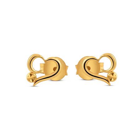 22ct Gold Classic Heart Stud