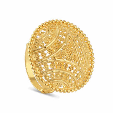 22ct Gold Filigree Cocktail Ring
