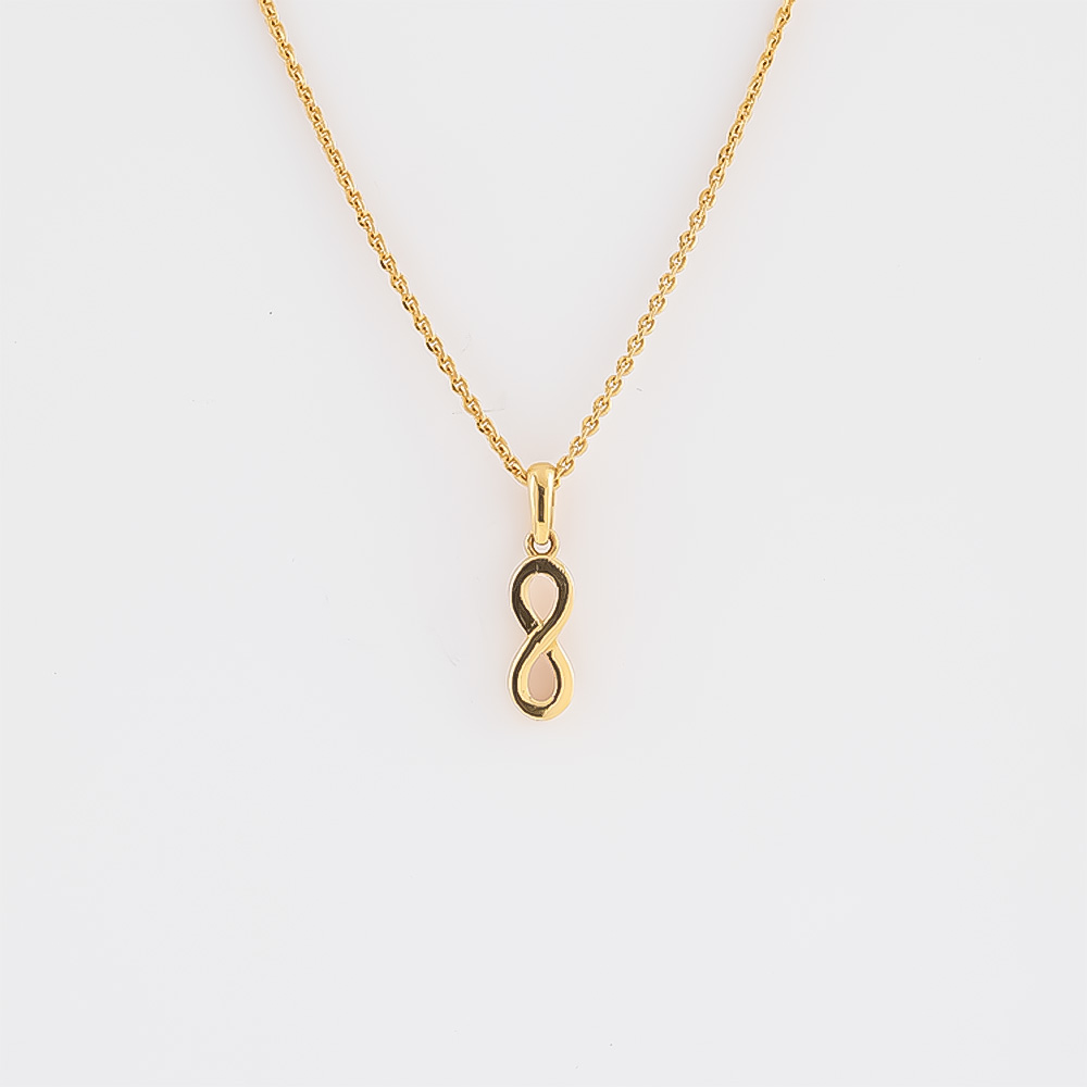 24ct Gold Infinity Charm Pendant PureJewels UK