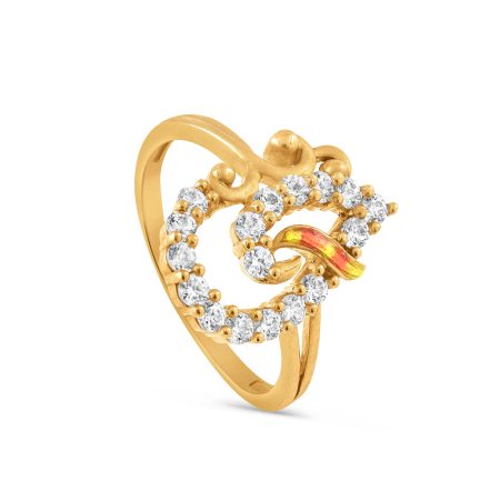 22ct Gold CZ Ring for Women | Size N