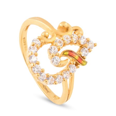 22ct Gold CZ Ring for Women | Size N