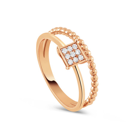 18ct Rose Gold Diamond Ring for Ladies