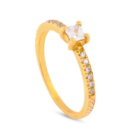 CZ Ring in 22ct Gold | Size O