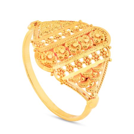 22ct Gold Ring for Ladies | Jali Filigree Collection | Size N |