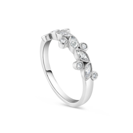 18ct White Gold Diamond Ring for Ladies