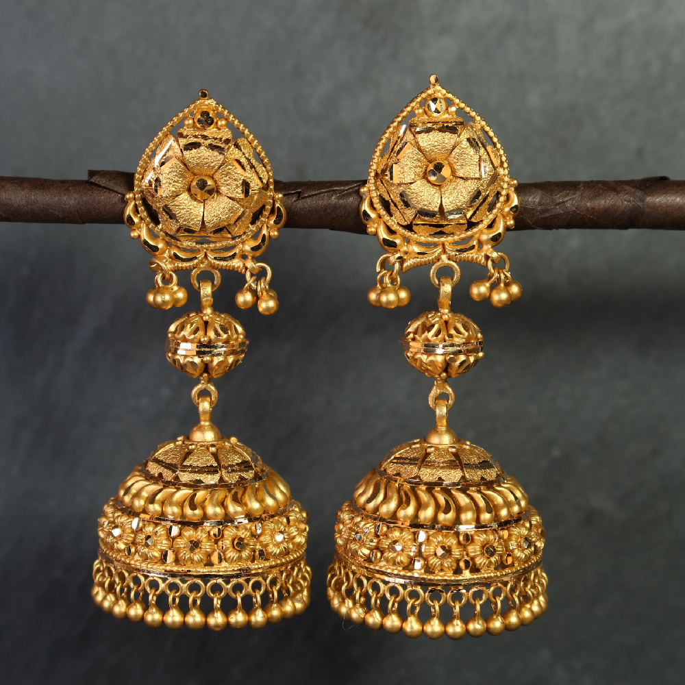 Pure gold jhumka designs on sale