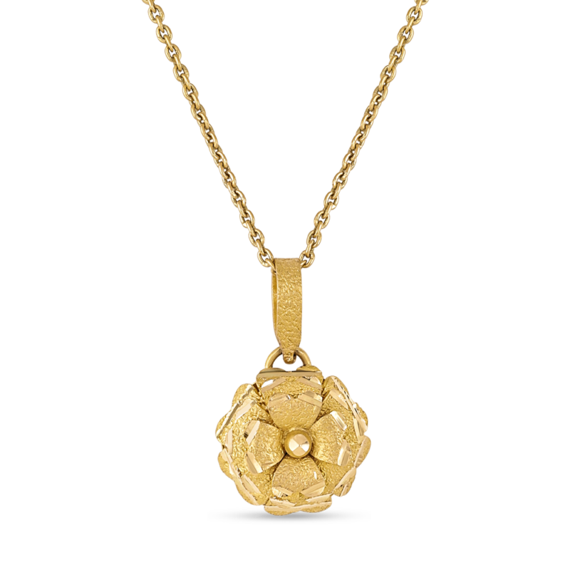 22ct Sunrise Gold Floral Pendant