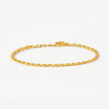 Classic 22ct Gold Twist Link Chain Bracelet