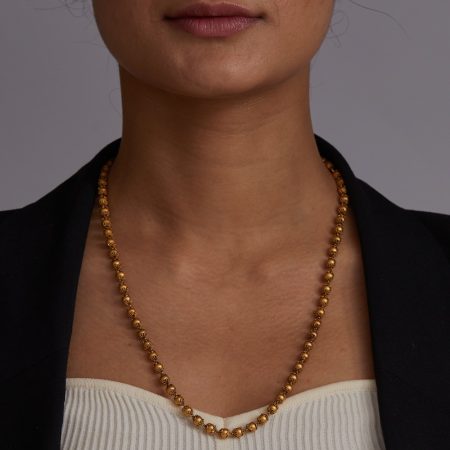 Gold mala necklace designs deals