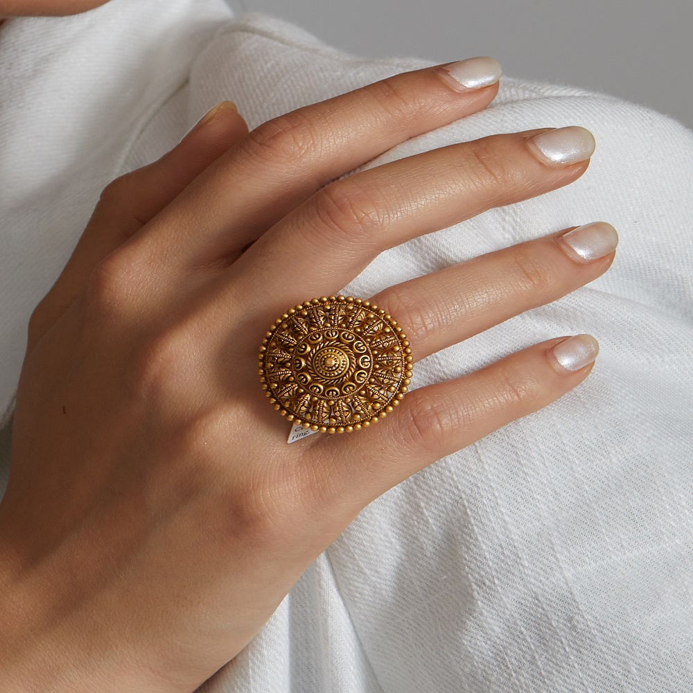 Adjustable Cocktail Ring in 22ct Gold PureJewels UK