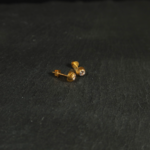 22ct Einzelstein CZ Ohrring | 5mm 22ct Einzelstein CZ Ohrring | 5mm