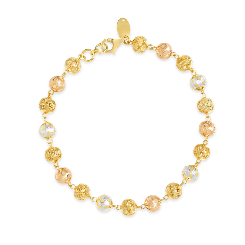 Authentic Gold bracelet design with rhodium and rose gold finish