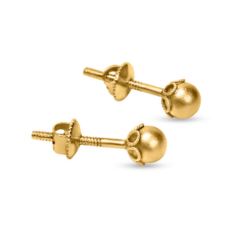22ct Gold Armari Collection Stud Earring | 5mm 22ct Gold Armari Collection Stud Earring | 5mm