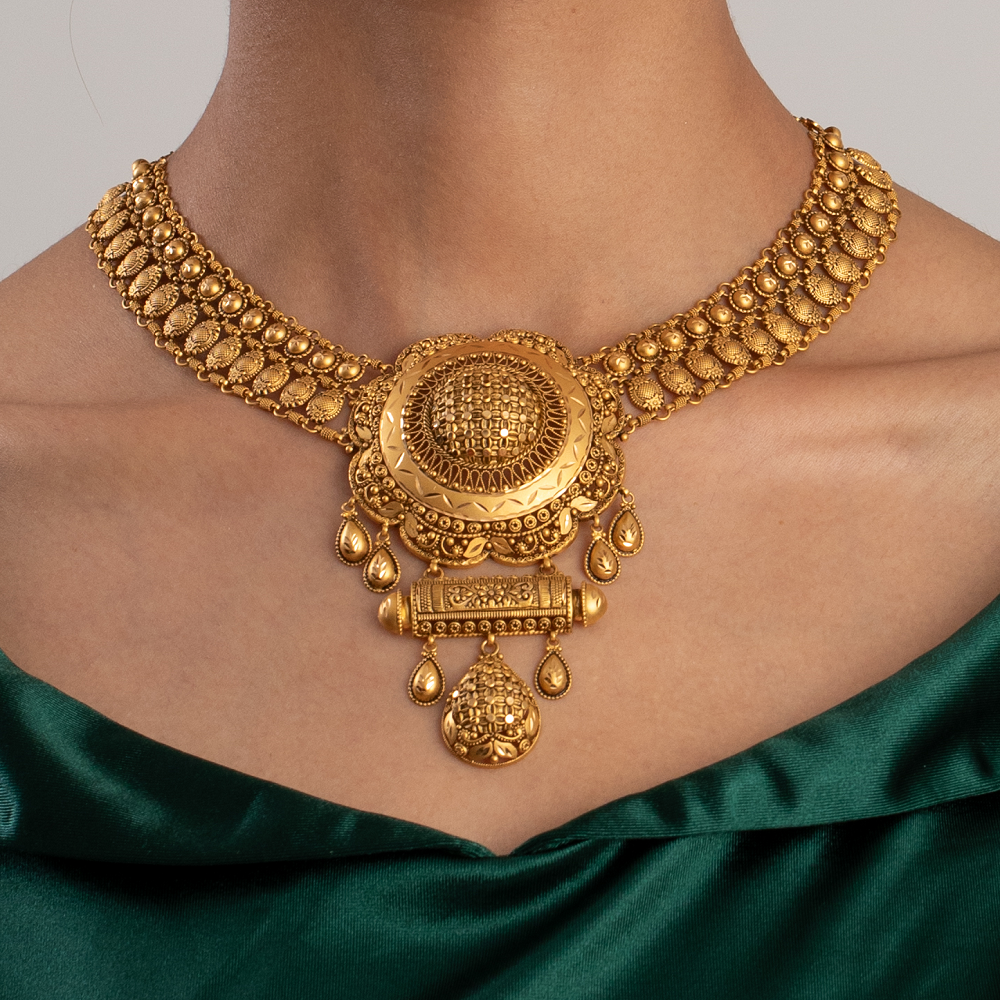 Bridal antique gold jewellery discount