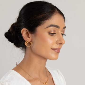 22ct Sunrise Gold Rosette Earring