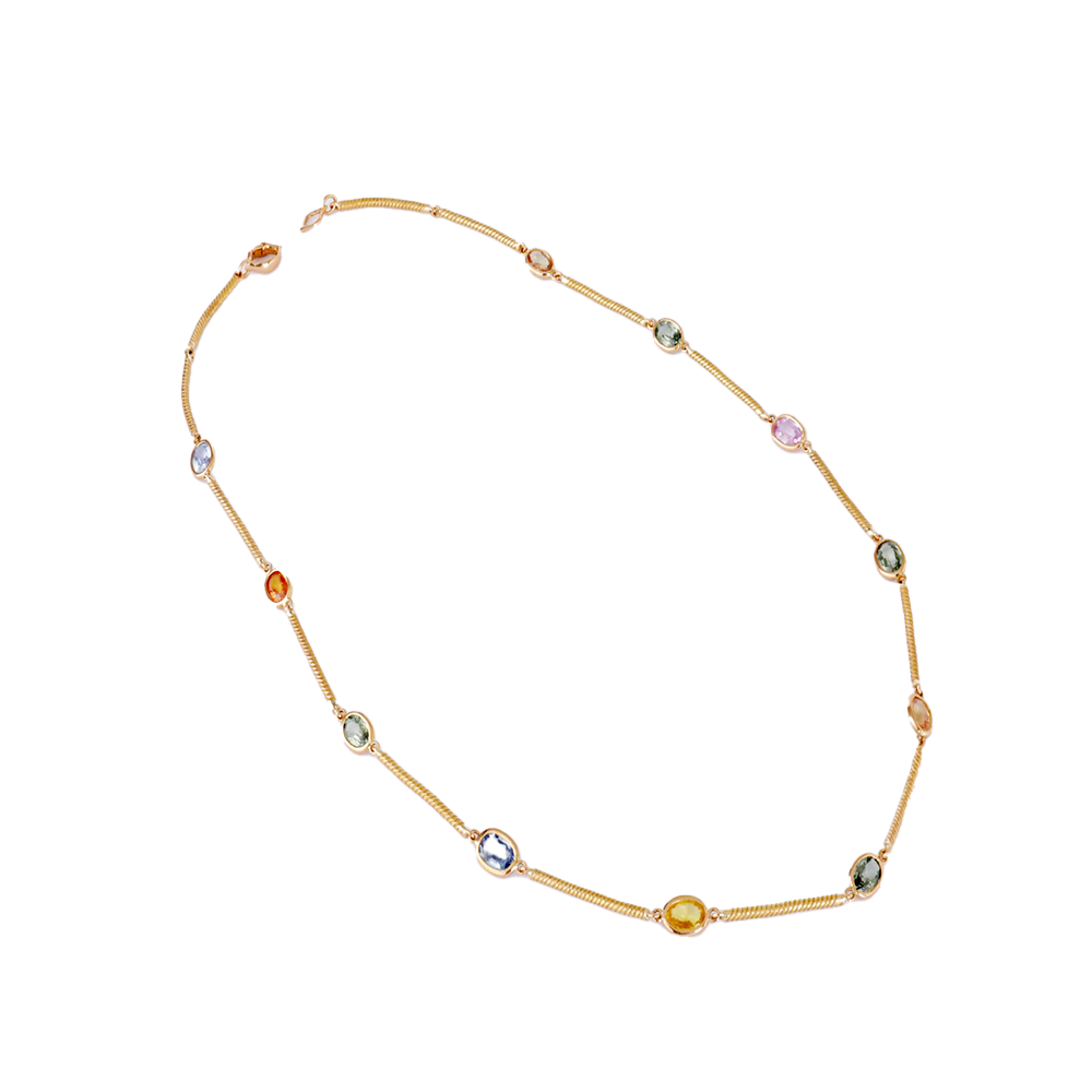 22ct Multi-Colour Sapphire Necklace 22ct Multi-Colour Sapphire Necklace