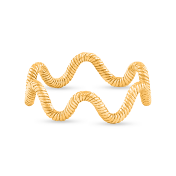 22ct Gold Wellenmuster Ring