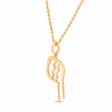 Aquarius astrology pendant in 22K