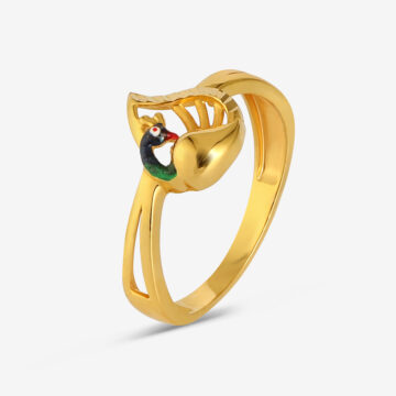 Pfau Anmut 22ct Gold Ring | Größe O ½