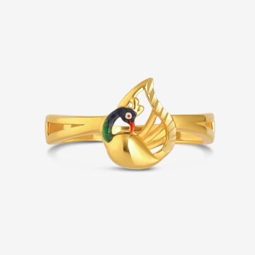 Pfau Anmut 22ct Gold Ring | Größe O ½