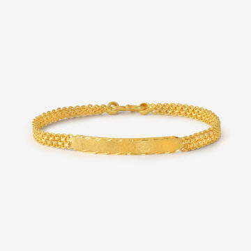 Gravierbares Baby-ID-Armband aus 22 Karat Gold