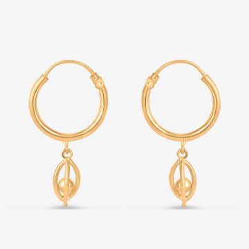 Elchi Orbit - 22ct Gold Tropfen Creolenring